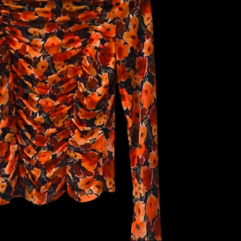 Sheer Floral Long Sleeve Top - Picture 2 of 3